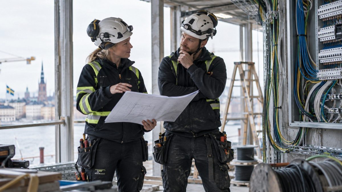 Medellön ca 39 000 – men ackord, jour och specialisering lyfter skickliga elektriker mot 45–55 000. Tre lönevägar från samma certifikat.